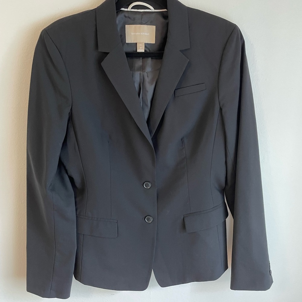Banana Republic Wool Two Button Blazer ~ Tall Business Suit Jacket